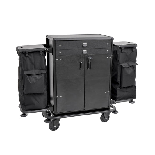 Zimmerservicewagen, 80 x 50 x 130 cm, Aluminium, HPL, ABS-Kunststoff 