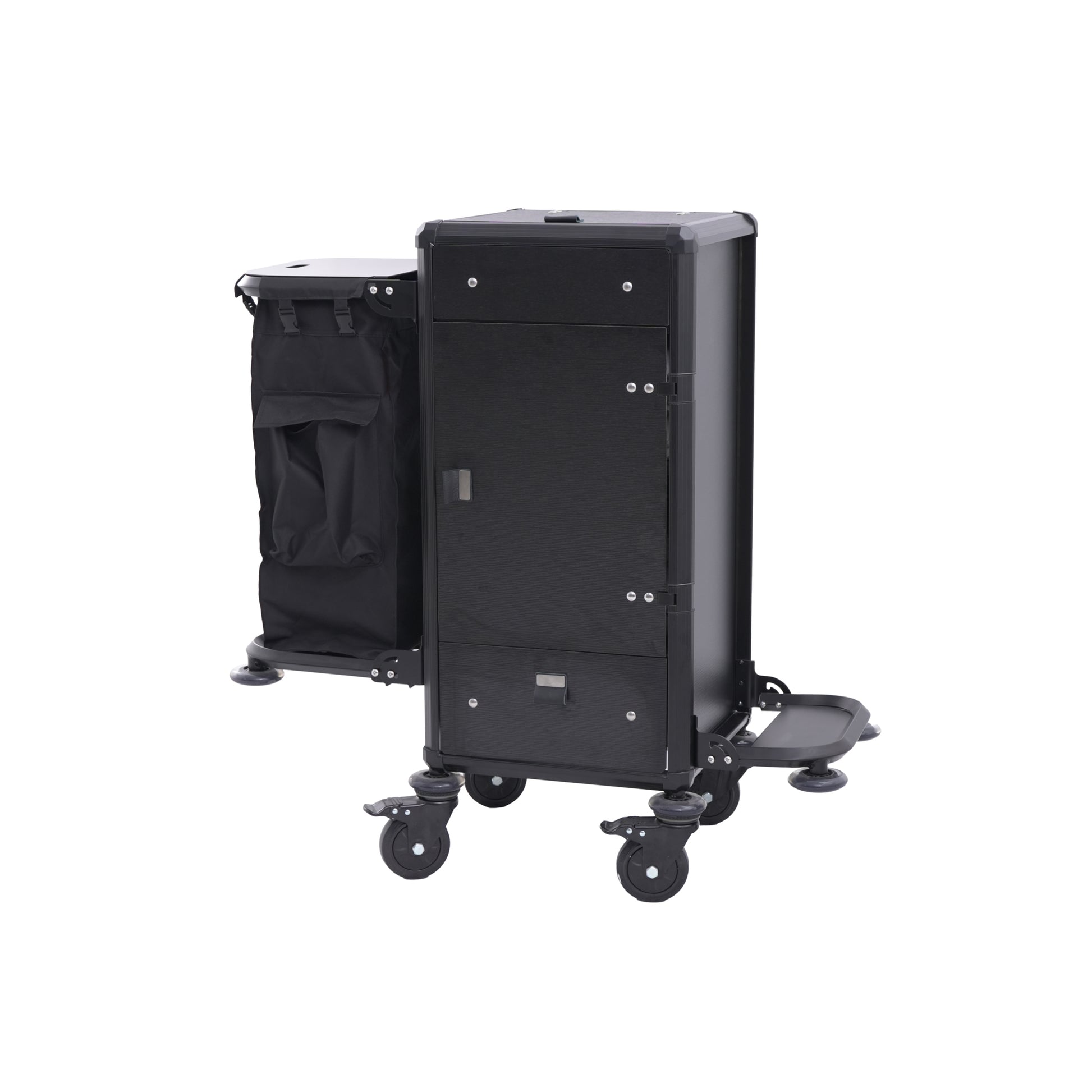Zimmerservicewagen, 50 x 50 x 110 cm, Aluminium, HPL, ABS-Kunststoff 