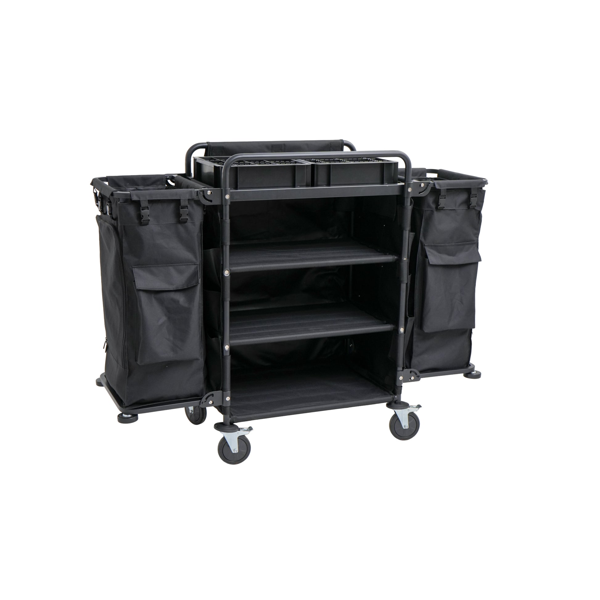 Zimmerservicewagen, 150 x 55 x 110 cm, Stahl, Plastic, Nylon 