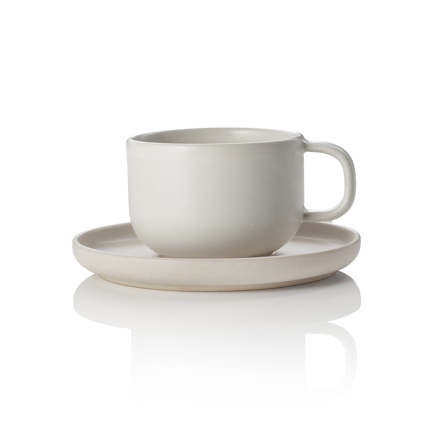 Ober- und Untertasse Set ROCKZZERO, 220 ml, Set á 6 Stück, one light rock, Steinzeug 