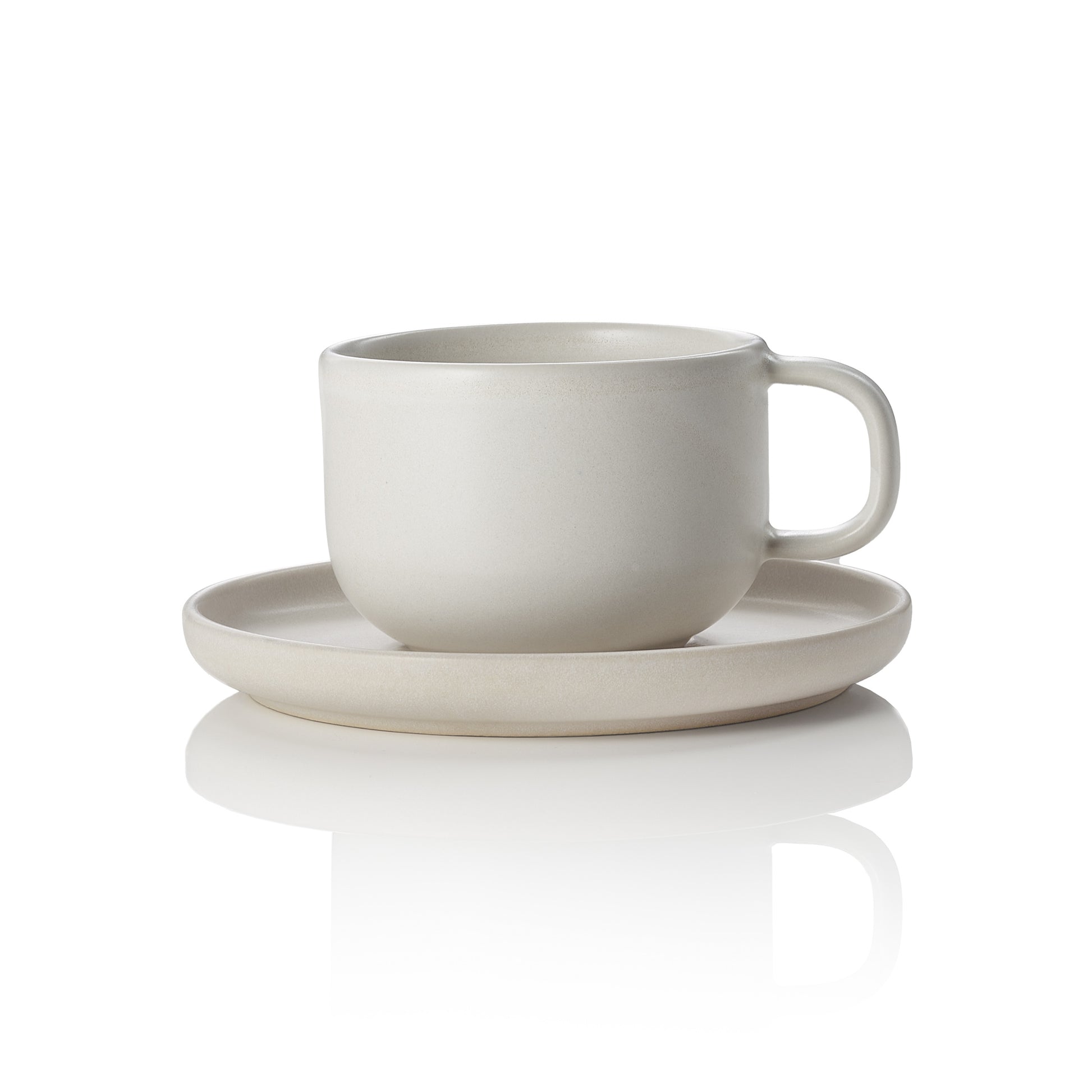 Ober- und Untertasse Set ROCKZZERO, 220 ml, Set á 6 Stück, one light rock, Steinzeug 