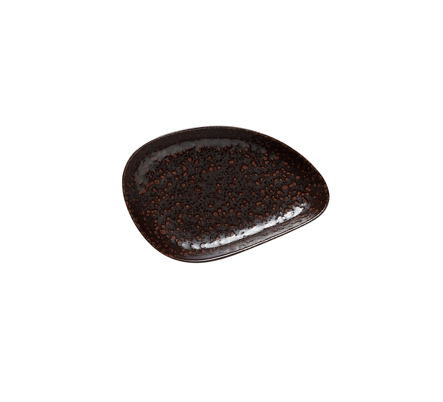 Snackteller Set ROCKZZERO, 14,5 x 9,5 cm, Set á 6 Stück, organic metallic brown, Steinzeug 