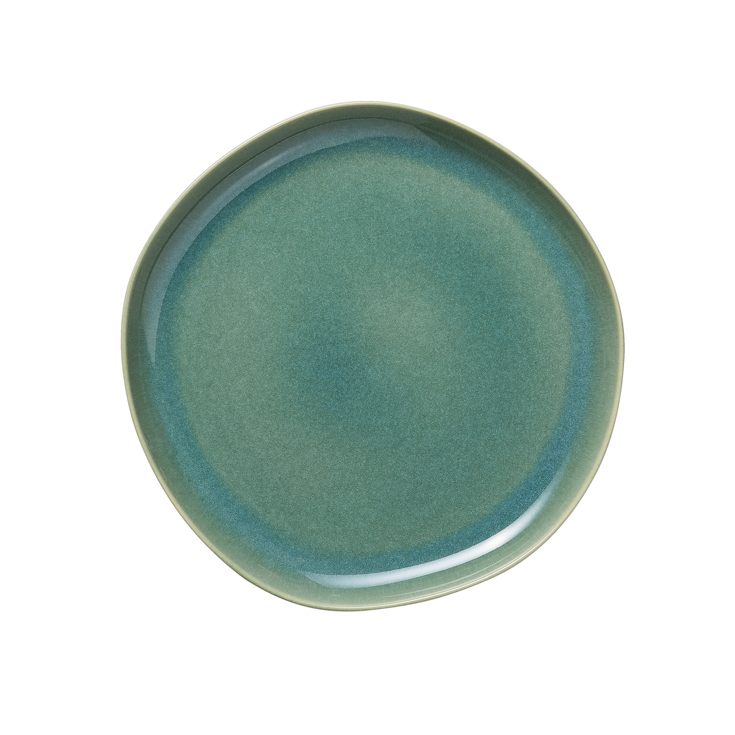 Teller Set ROCKZZERO, flach, Ø 28 cm, Set á 6 Stück, organic myrtle green, Steinzeug 