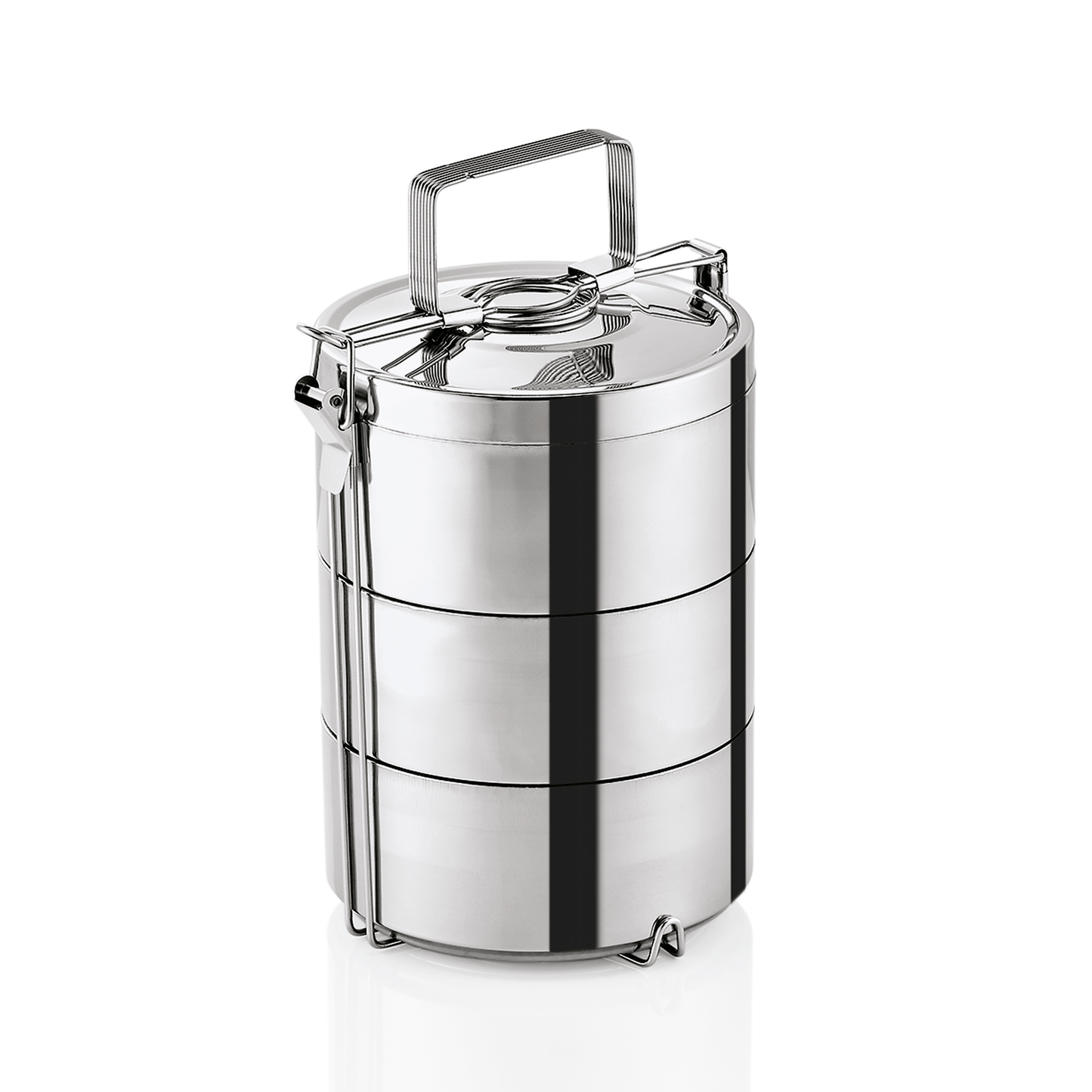 Thermoetagentransportbehälter mit 3 Speiseeinsätzen á 0,9 ltr., Edelstahl 