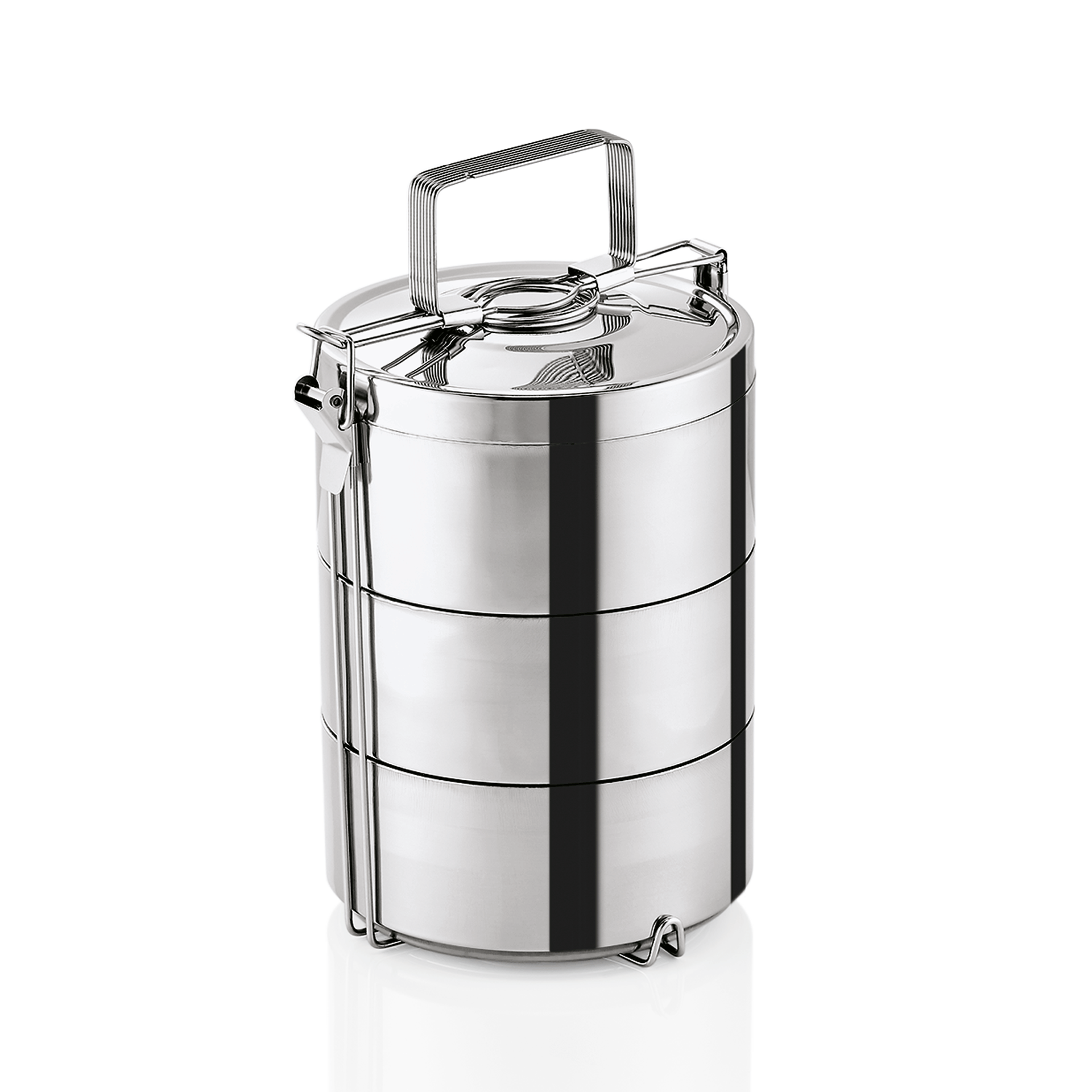 Thermoetagentransportbehälter mit 4 Speiseeinsätzen á 0,9 ltr., Edelstahl 