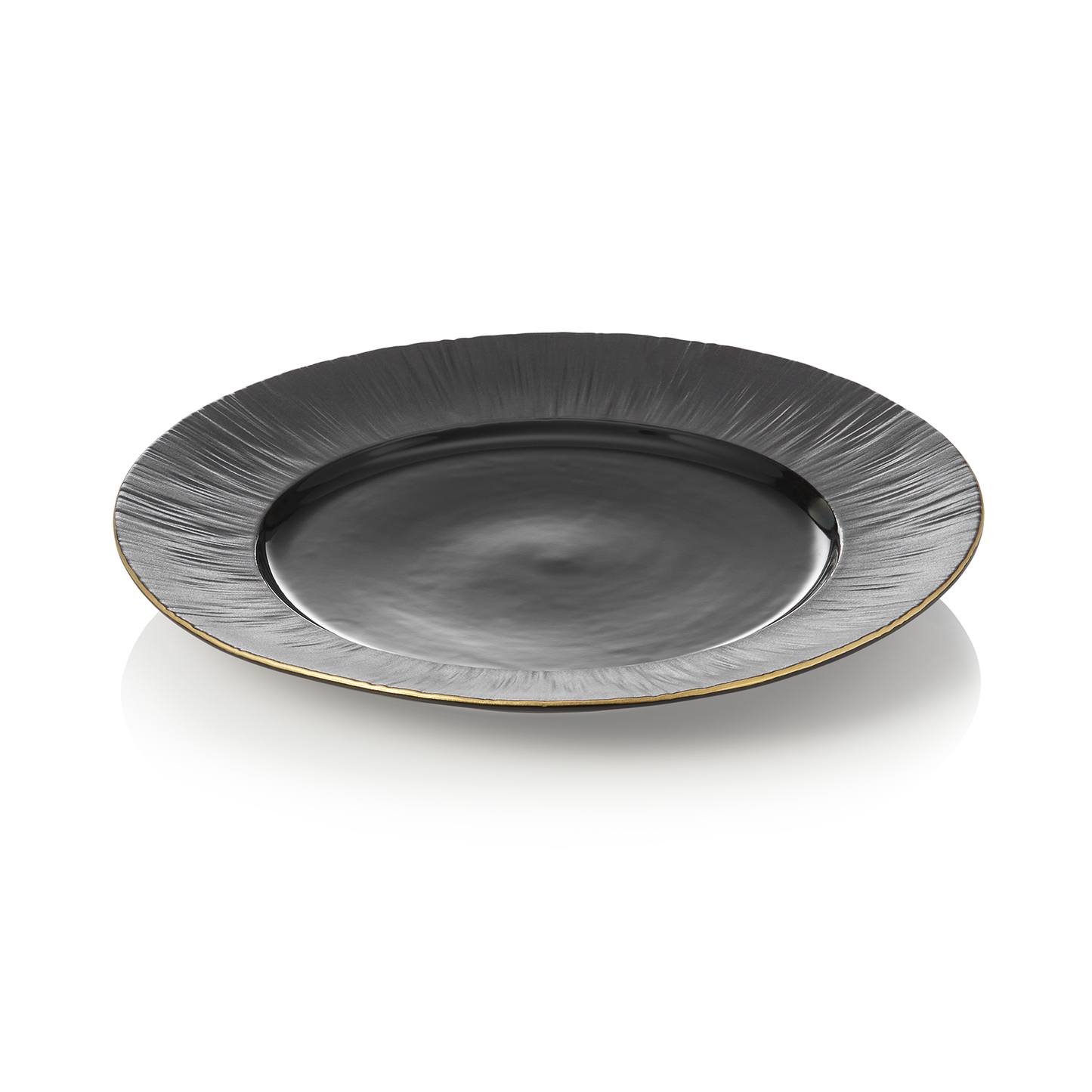 Teller Set MAYA KURO, flach, Ø 27 cm, schwarz, Set á 2 Stück, Porzellan  