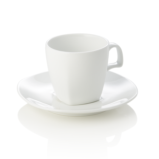 Cappuccinotasse mit Untertasse Set, 180 ml, Set á 4 Stück, Porzellan  
