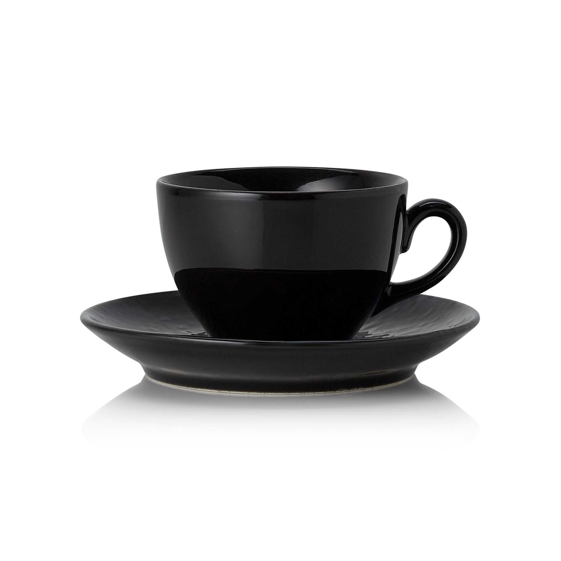 Ober- und Untertasse Set VIDA NIGHT, 220 ml, Set á 6 Stück, night, Porzellan 