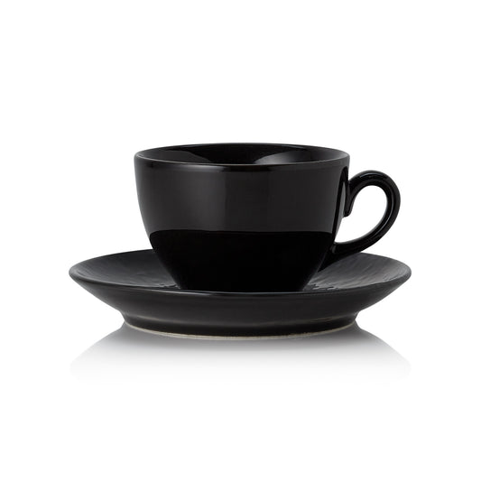 Ober- und Untertasse Set VIDA NIGHT, 220 ml, Set á 6 Stück, night, Porzellan 