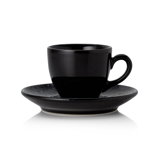 Espresso- und Untertasse Set VIDA NIGHT, 90 ml, Set á 6 Stück, night, Porzellan 