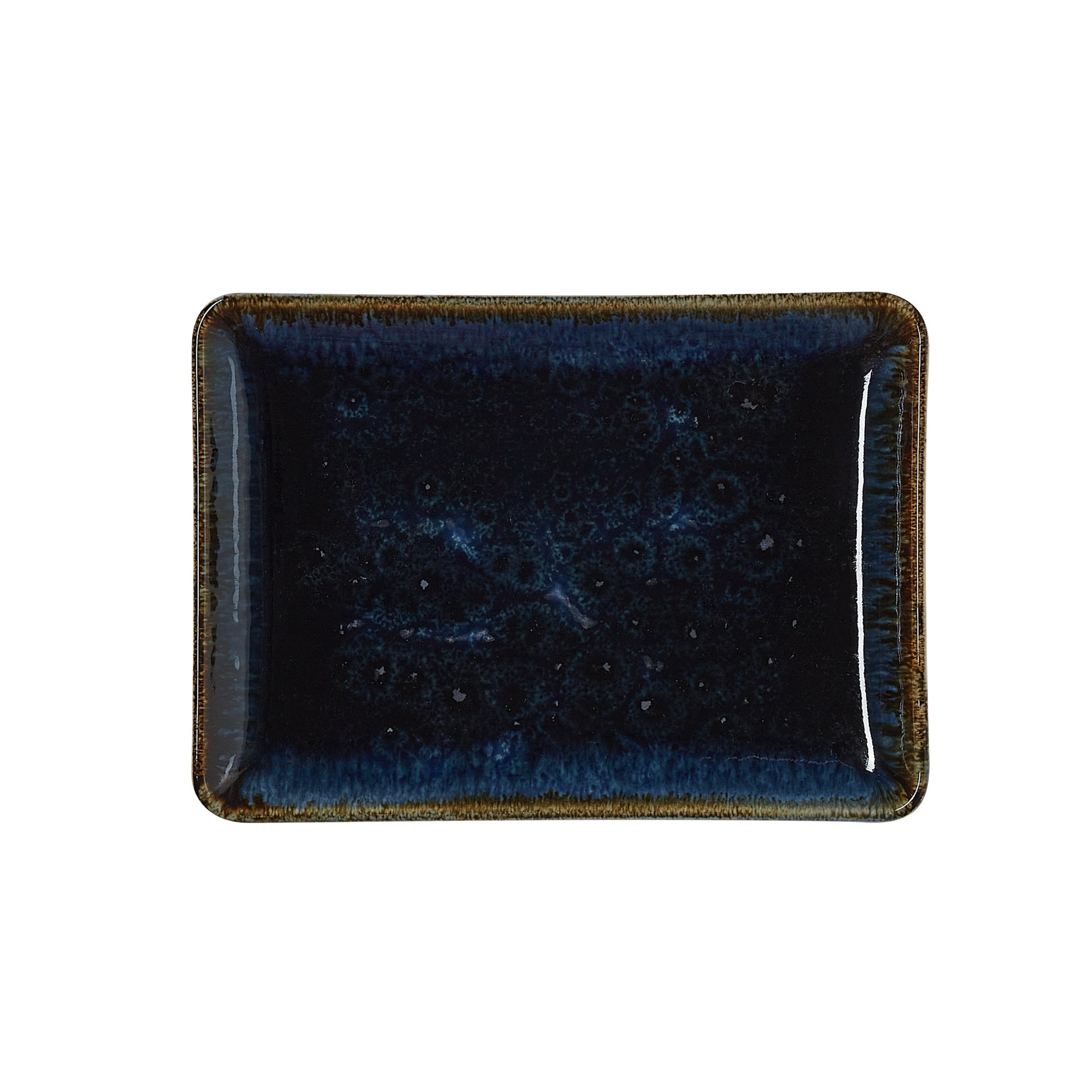 Teller Set VIDA DARK OCEAN, flach, 18 x 13 cm, Set á 6 Stück, dark ocean, Porzellan 