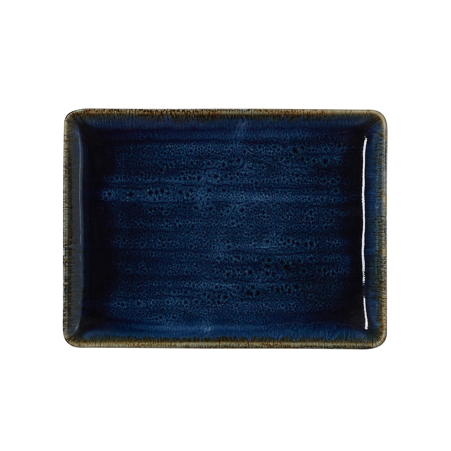 Teller Set VIDA DARK OCEAN, flach, 23 x 17 cm, Set á 6 Stück, dark ocean, Porzellan 