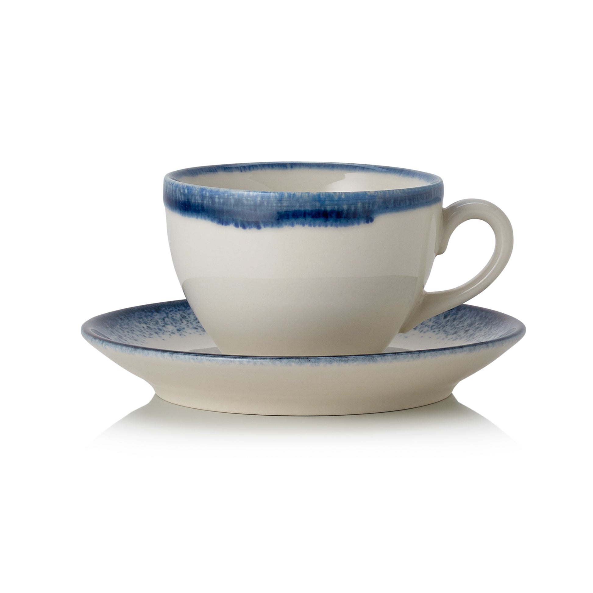 Ober- und Untertasse Set VIDA MARINA, 220 ml, Set á 6 Stück, marina, Porzellan 