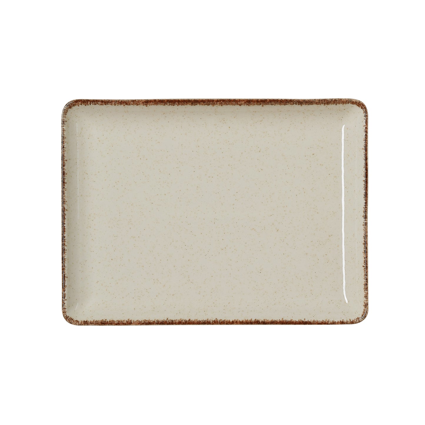 Teller Set SMILLA SAND, flach, 23 x 17 cm, Set á 6 Stück, sand, Porzellan 