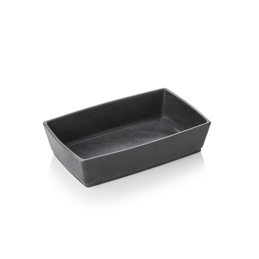Buffetschale, 27 x 17 x 7 cm, schwarz, Porzellan  