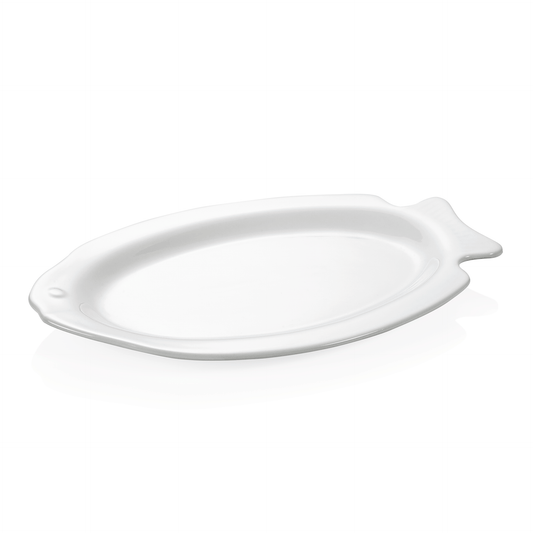 Fischteller Set, 37,5 x 25 cm, Set á 6 Stück, Porzellan  