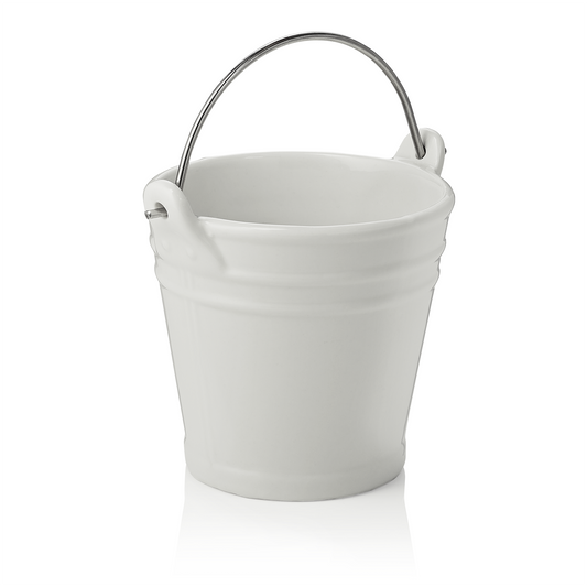 Tischrestebehälter, 450 ml, Ø 10,5 cm, Porzellan, Edelstahl 