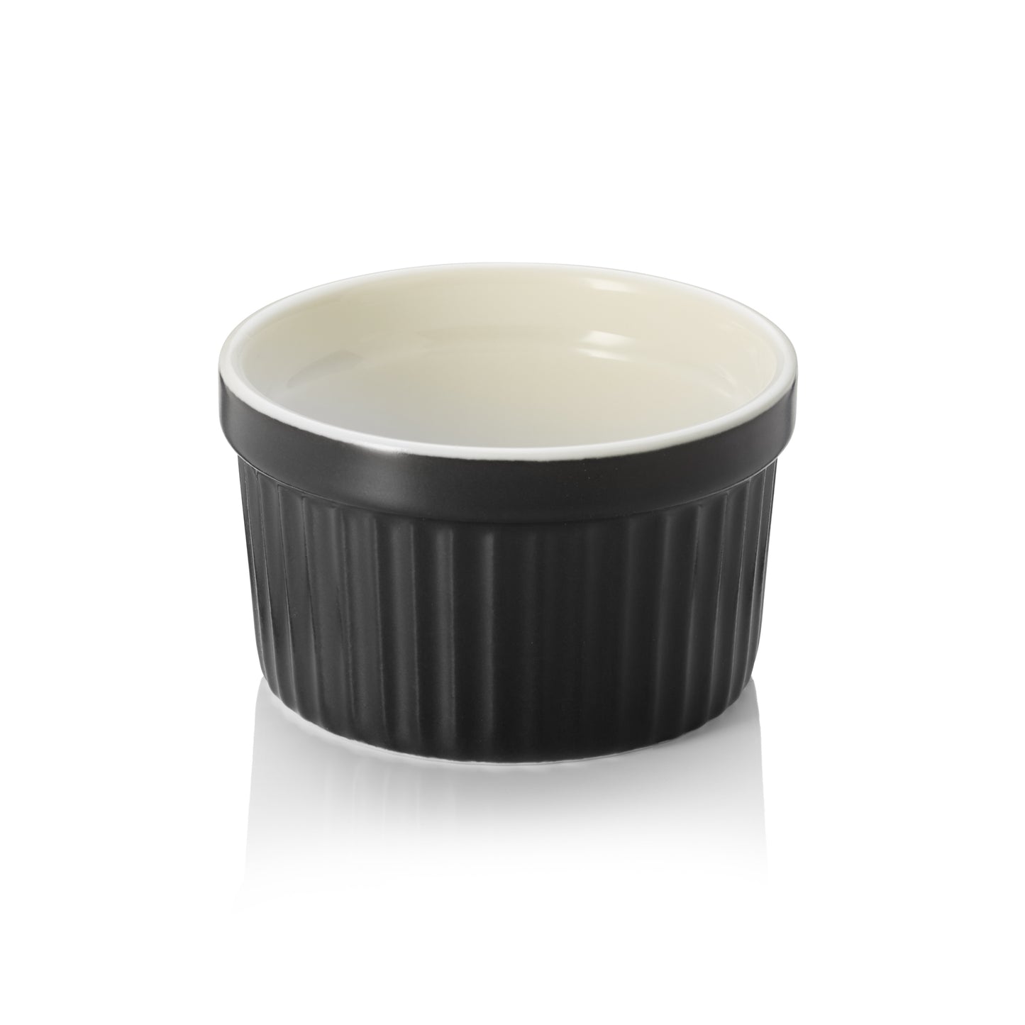 Ragout Fin Set, Ø 7 cm, 85 ml, schwarz, Set á 6 Stück, Porzellan 