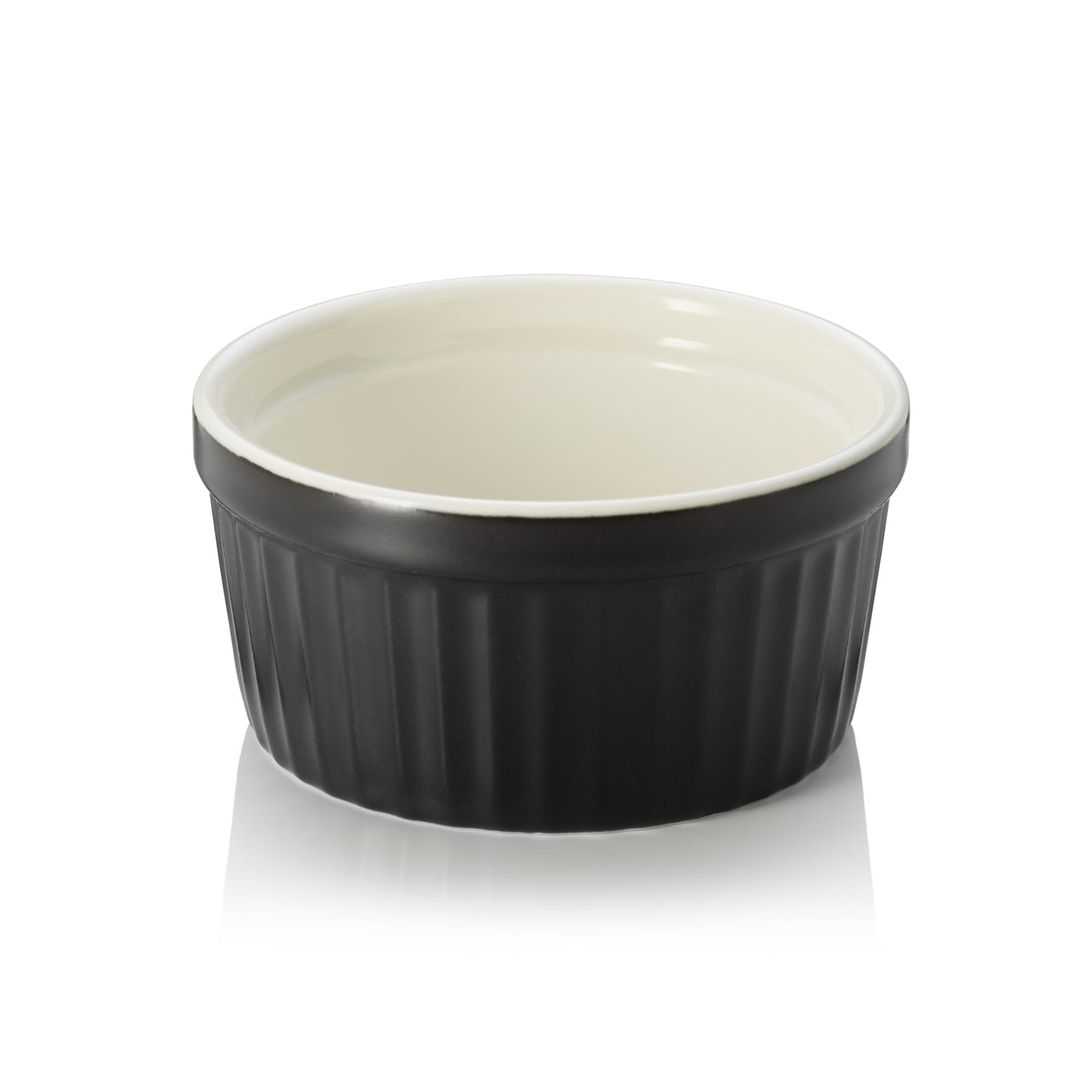 Ragout Fin Set, Ø 9 cm, 130 ml, schwarz, Set á 6 Stück, Porzellan 