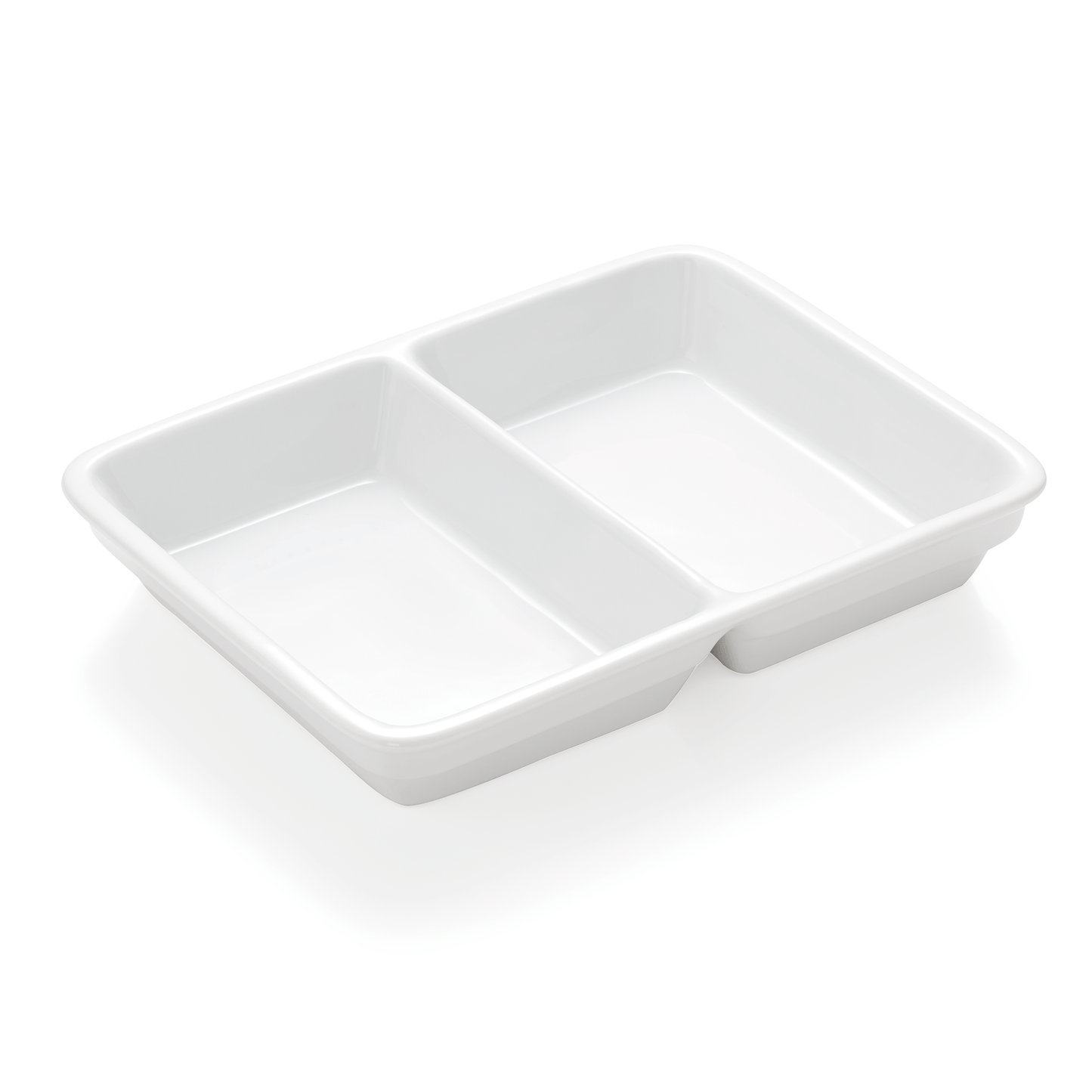 Abteilschale Set HAMBURG SYSTEM, 23,5 x 17,5 x 3,7 cm, 2-fach Unterteilung, Set á 3 Stück, Porzellan