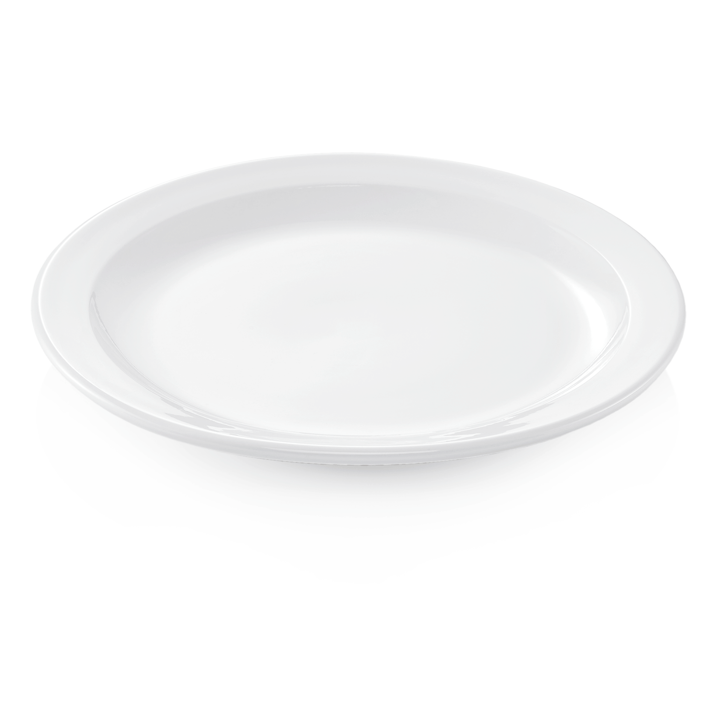 Teller Set mit schmaler Fahne, flach, Ø 25,5 cm, Set á 6 Stück, Porzellan  