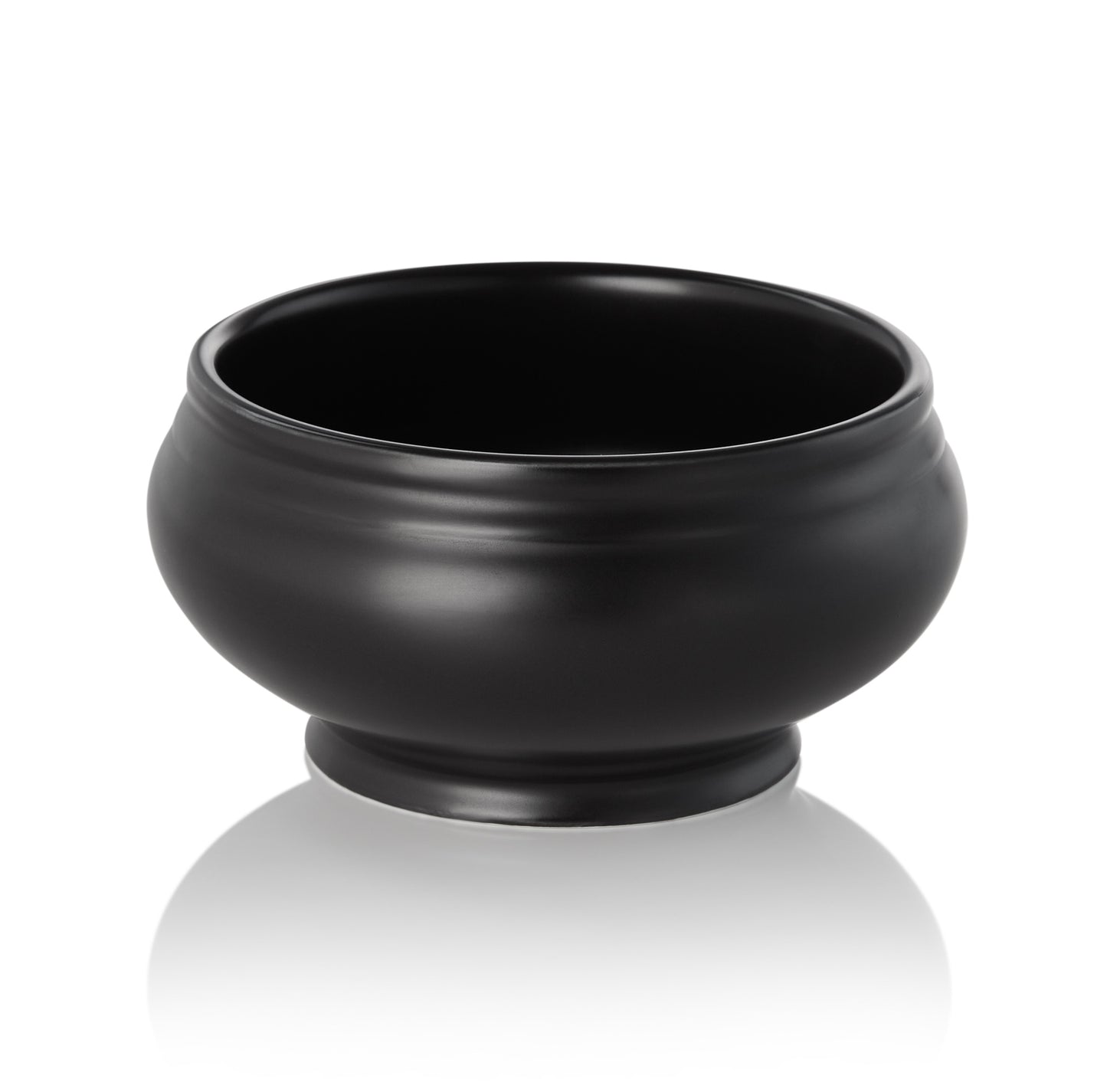 Terrine, 0,5 ltr., Ø 12,5 cm, schwarz matt, Porzellan  