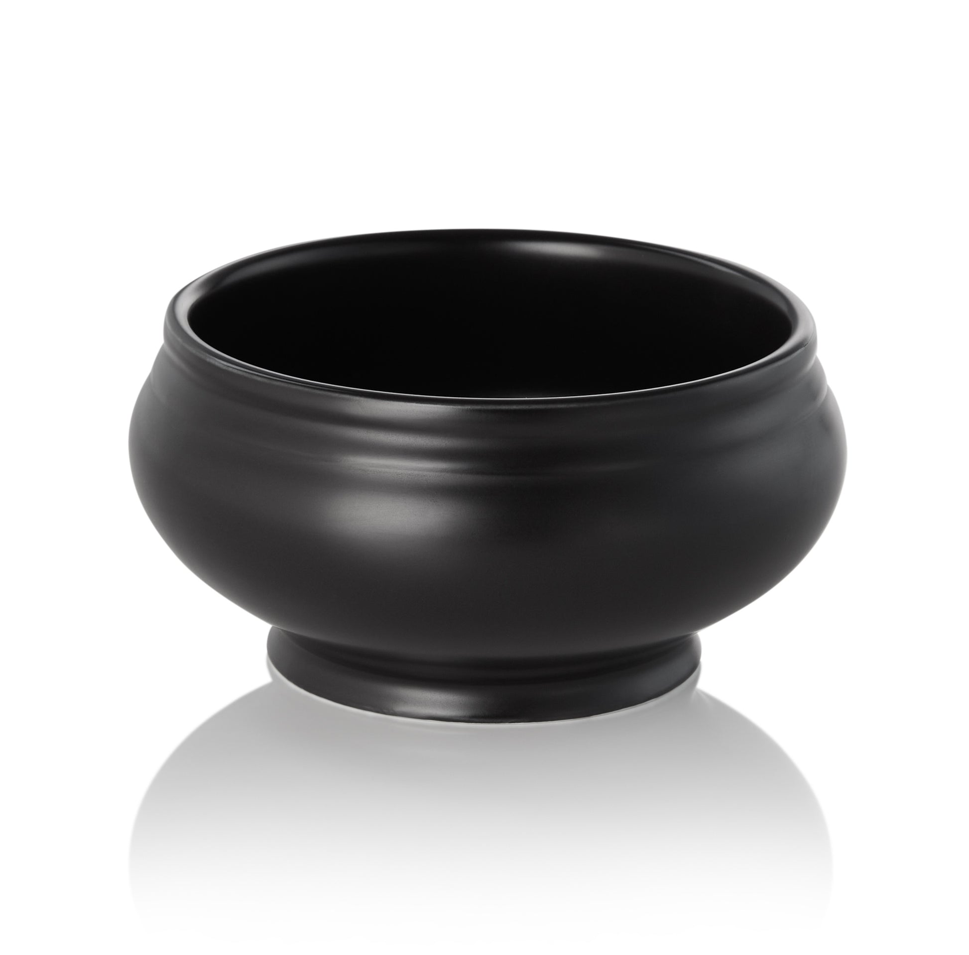 Terrine, 0,5 ltr., Ø 12,5 cm, schwarz matt, Porzellan  