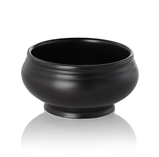 Terrine, 0,5 ltr., Ø 12,5 cm, schwarz matt, Porzellan  