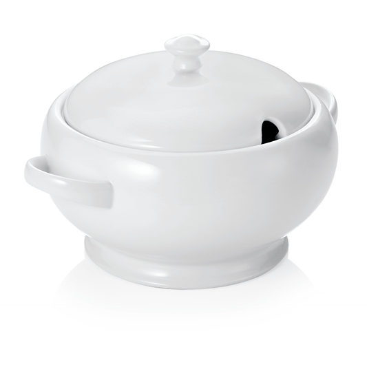 Terrine mit Deckel, 2,5 ltr., Ø 22 cm, Porzellan  