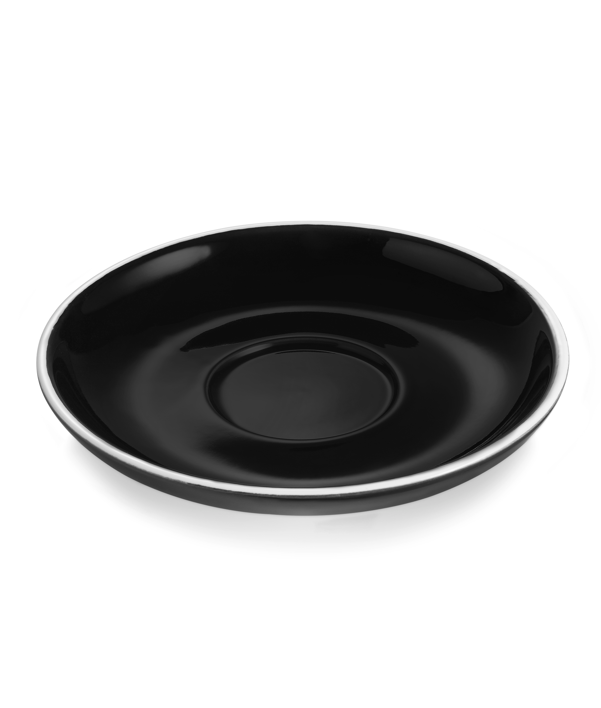 Doppiountertasse Set ITALIA BLACK für 4998 018, Set á 6 Stück, Porzellan 