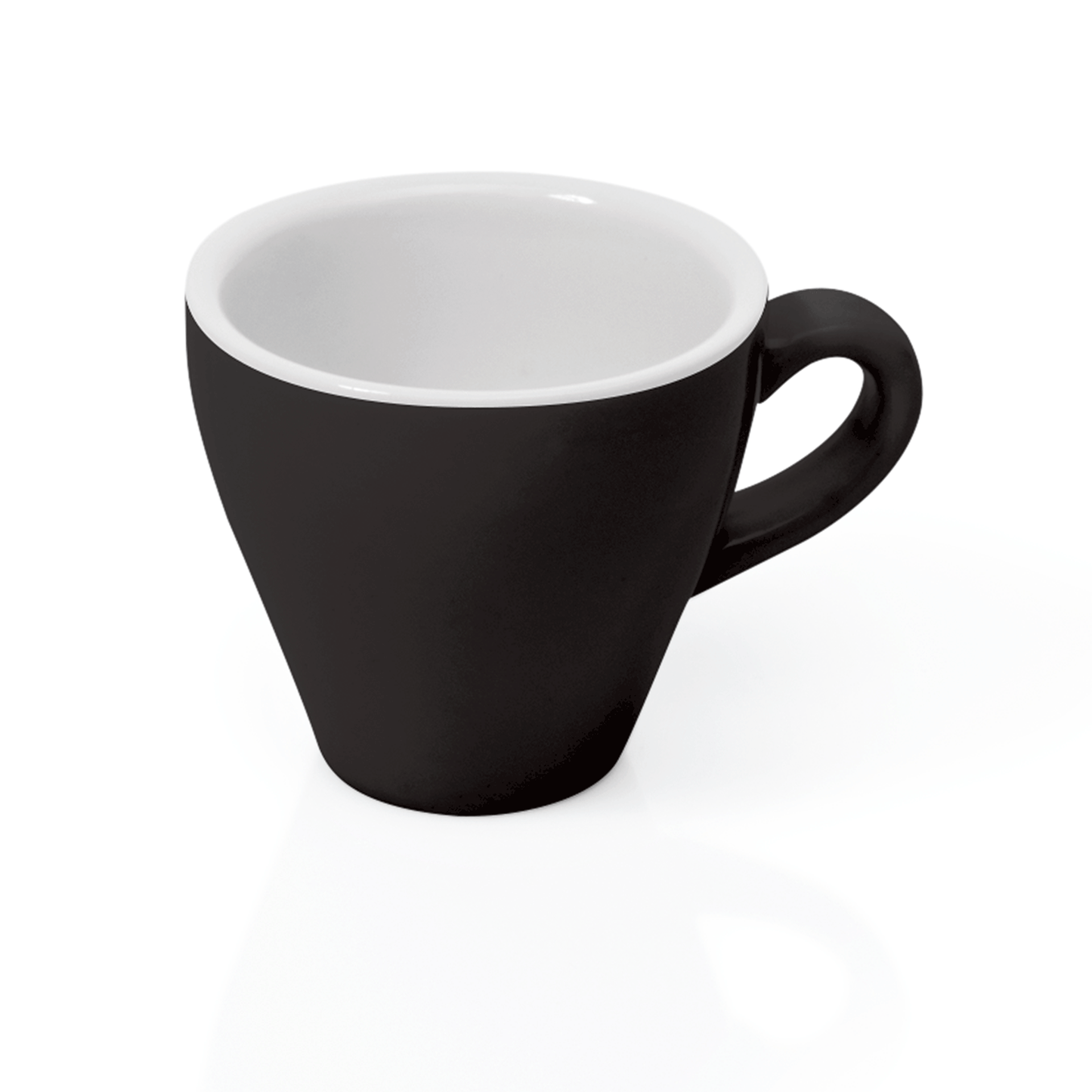 Espresso Obertasse Set ITALIA BLACK, 90 ml, Ø 6,5 cm, Set á 6 Stück, Porzellan 