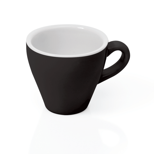 Espresso Obertasse Set ITALIA BLACK, 90 ml, Ø 6,5 cm, Set á 6 Stück, Porzellan 