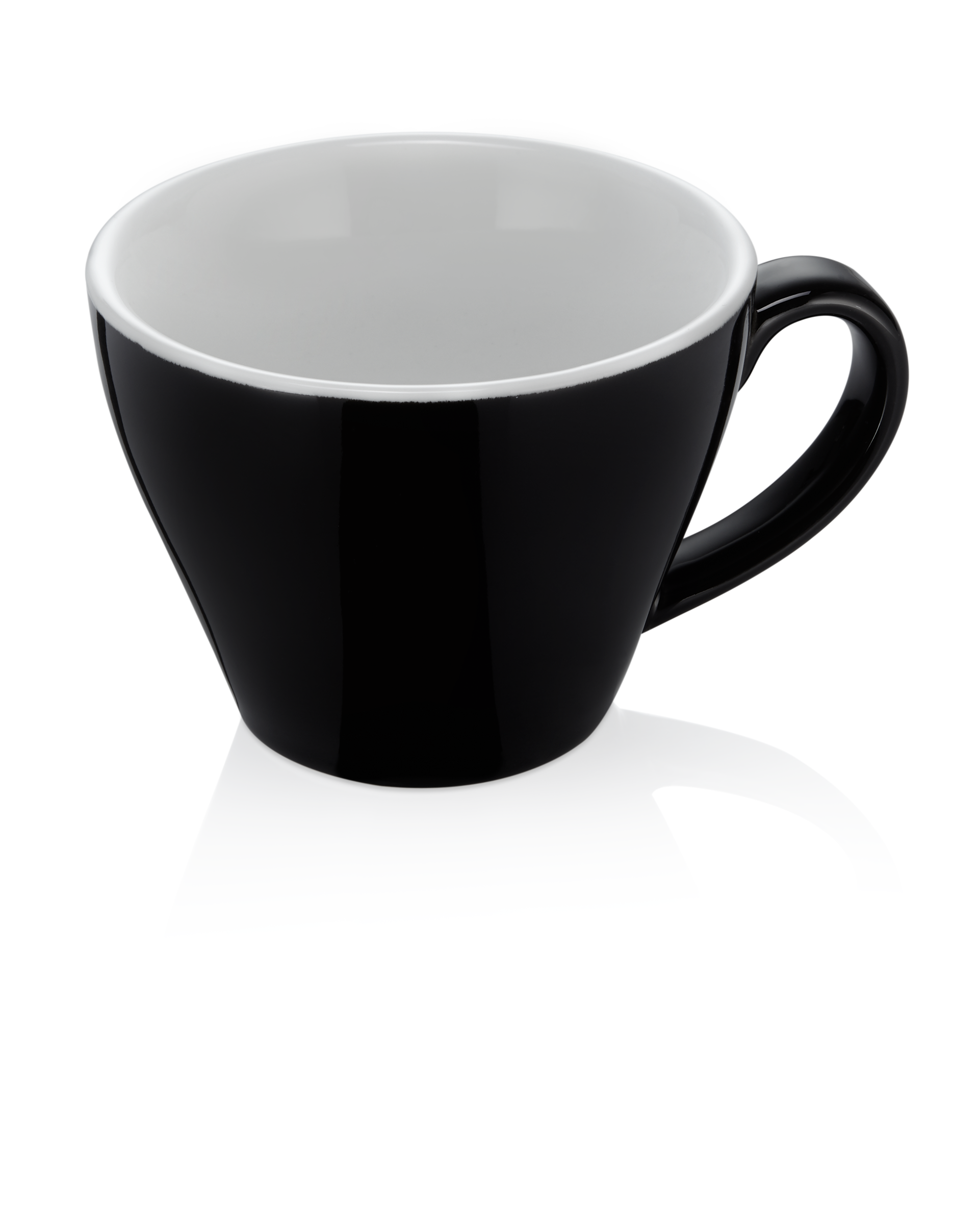 Espresso doppio Set ITALIA BLACK, 180 ml, Ø 8,5 cm, Set á 6 Stück, Porzellan 