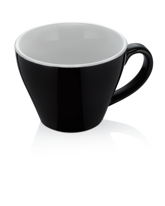 Espresso doppio Set ITALIA BLACK, 180 ml, Ø 8,5 cm, Set á 6 Stück, Porzellan 