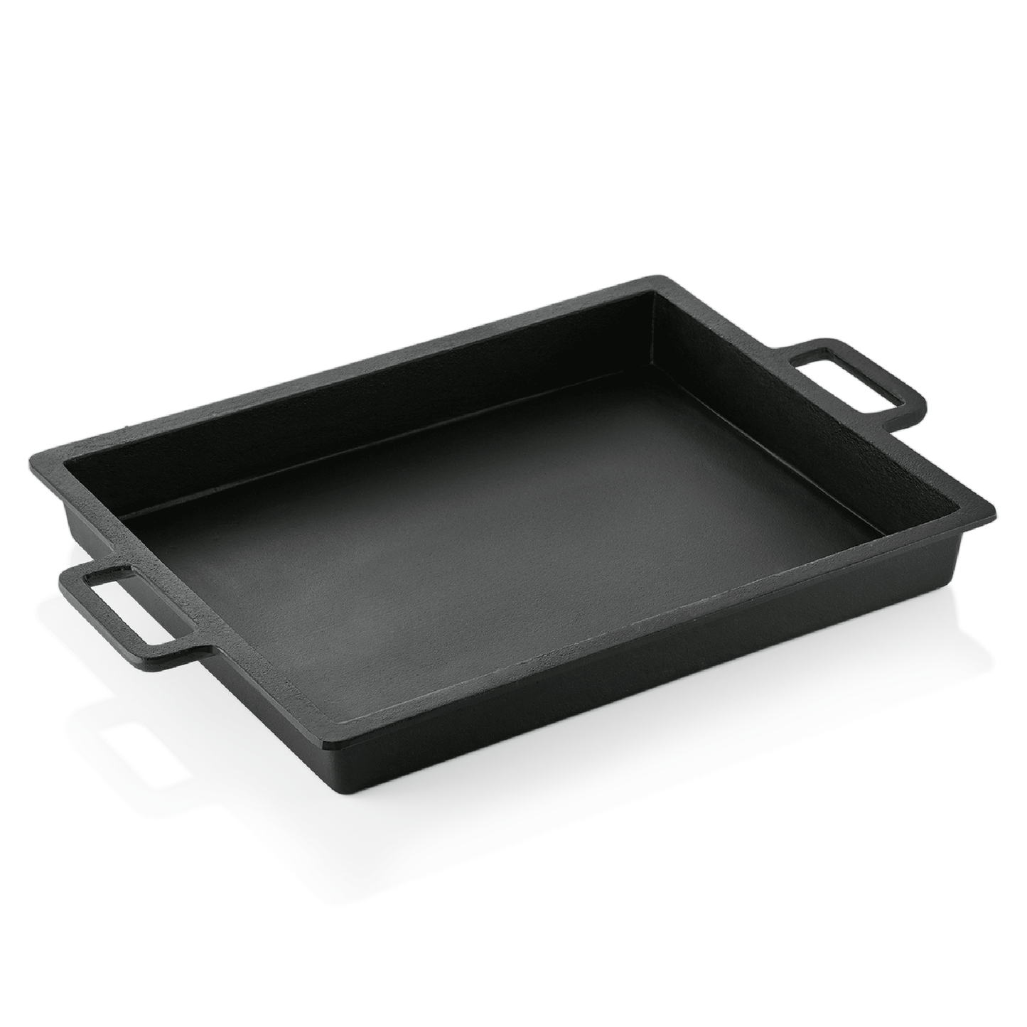 Bräter mit 2 angegossenen Seitengriffen, 55 x 43,5 x 6,5 cm, Gusseisen 