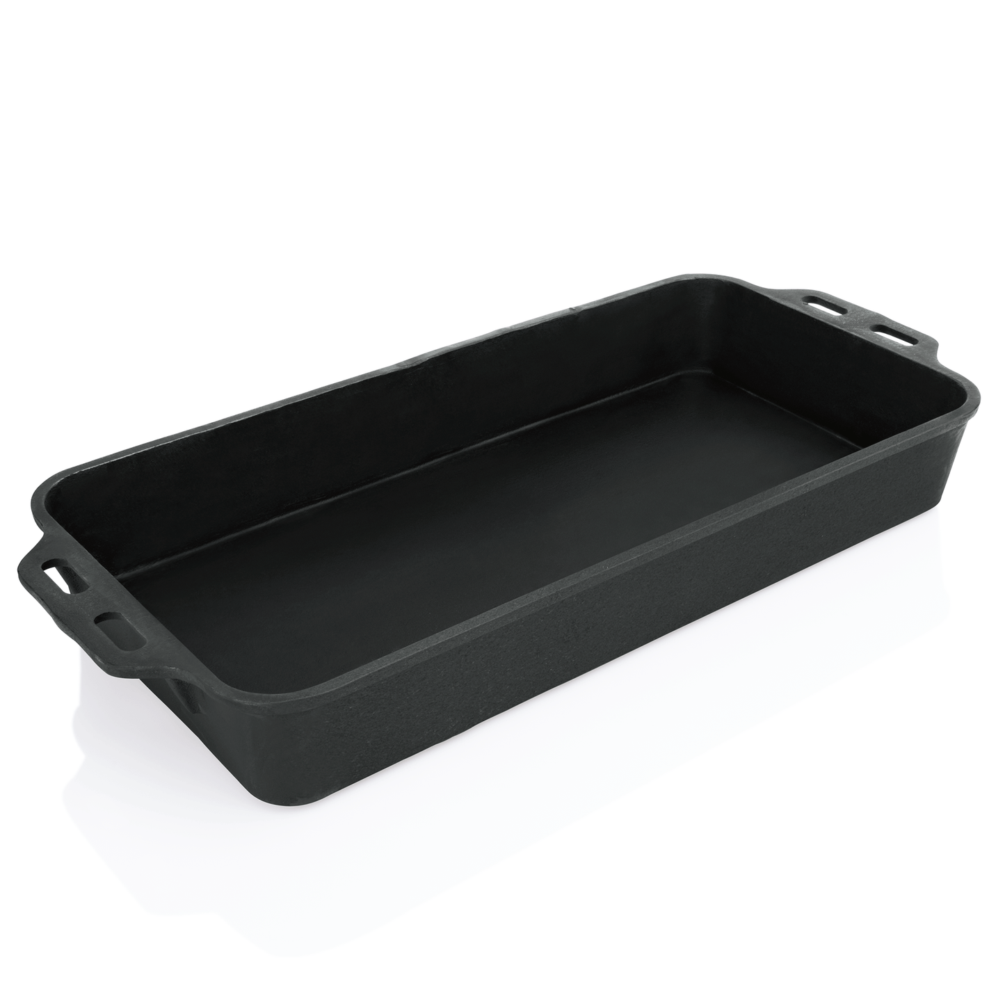 Bräter mit 2 angegossenen Seitengriffen, 71 x 34,5 x 9,5 cm, Gusseisen 