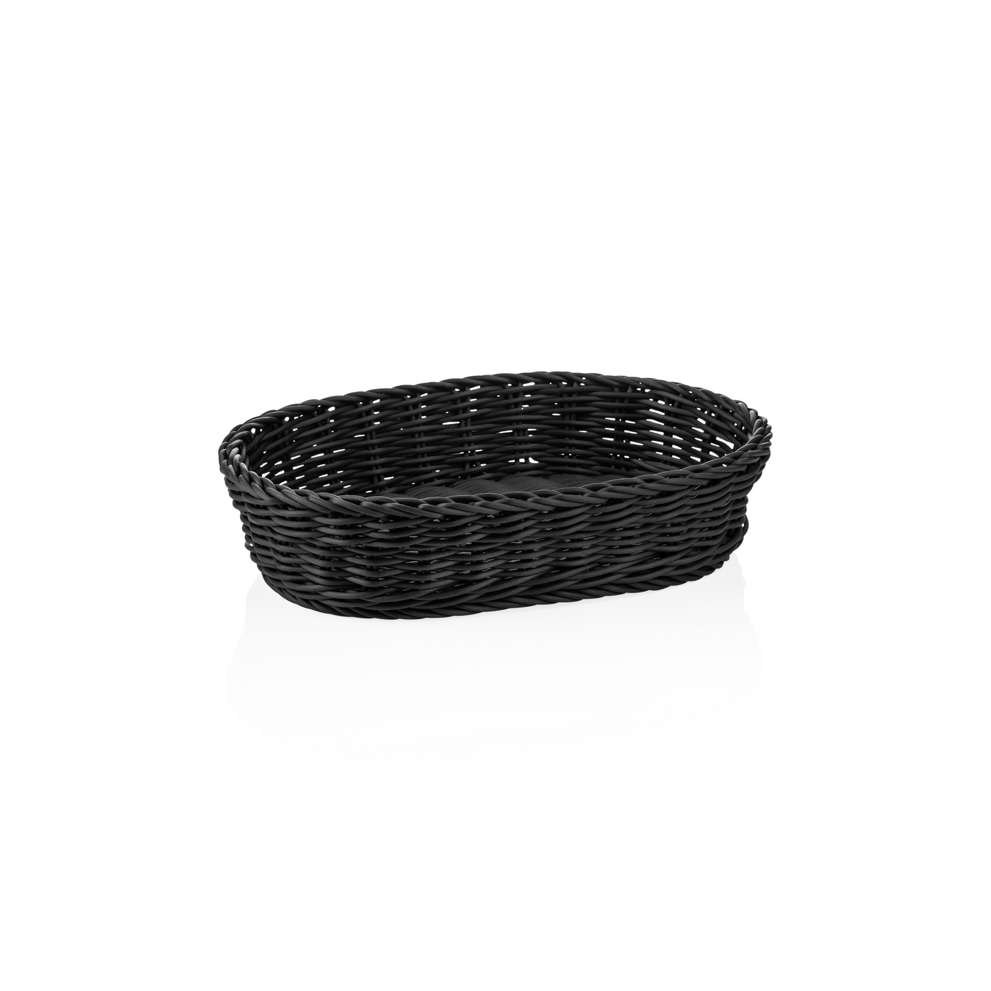 Korb Weaver Pro Tischkörbe, 32 x 23 x 7 cm, oval, schwarz, Polypropylen, BPA frei 