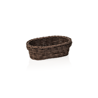 Korb Weaver Pro Tischkörbe, 19 x 12 x 6 cm, oval, braun, Polypropylen, BPA frei 