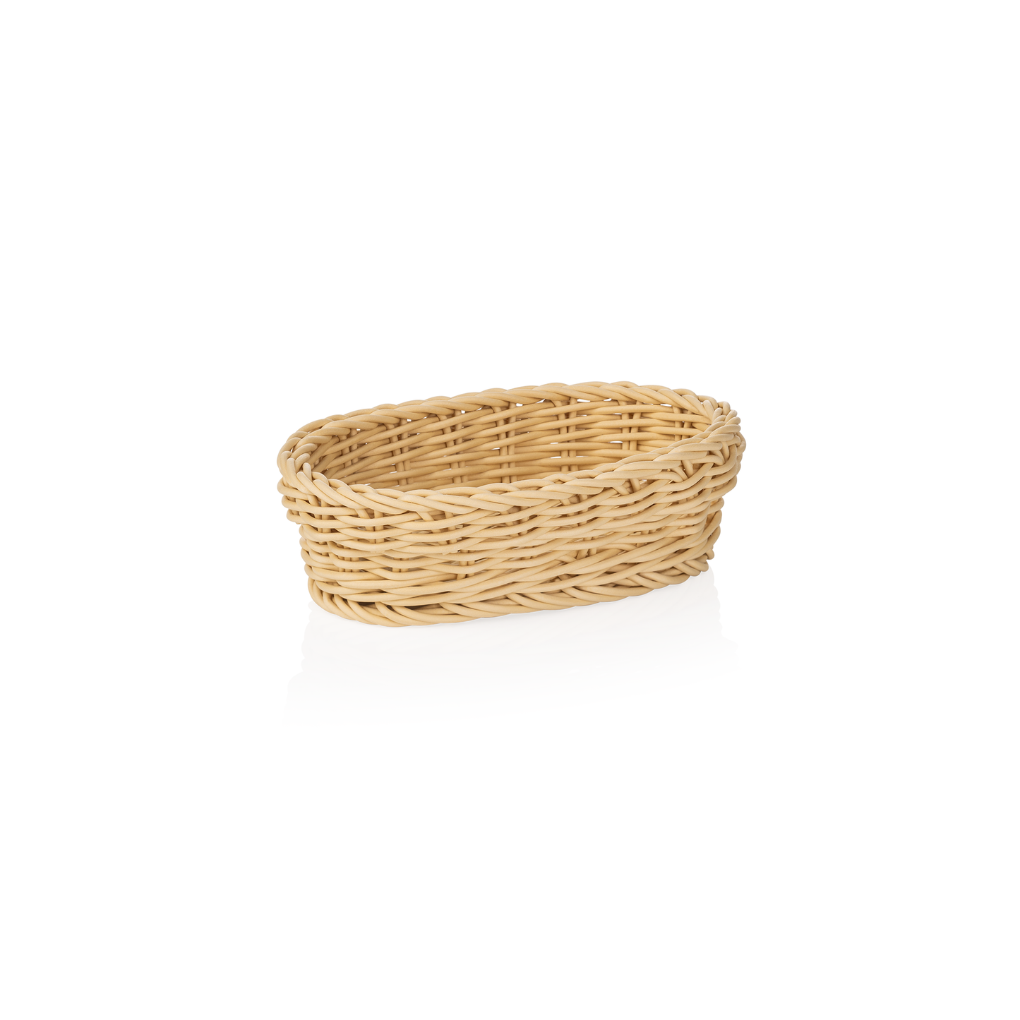 Korb Weaver Pro Tischkörbe, 19 x 12 x 6 cm, oval, hellbeige, Polypropylen, BPA frei 