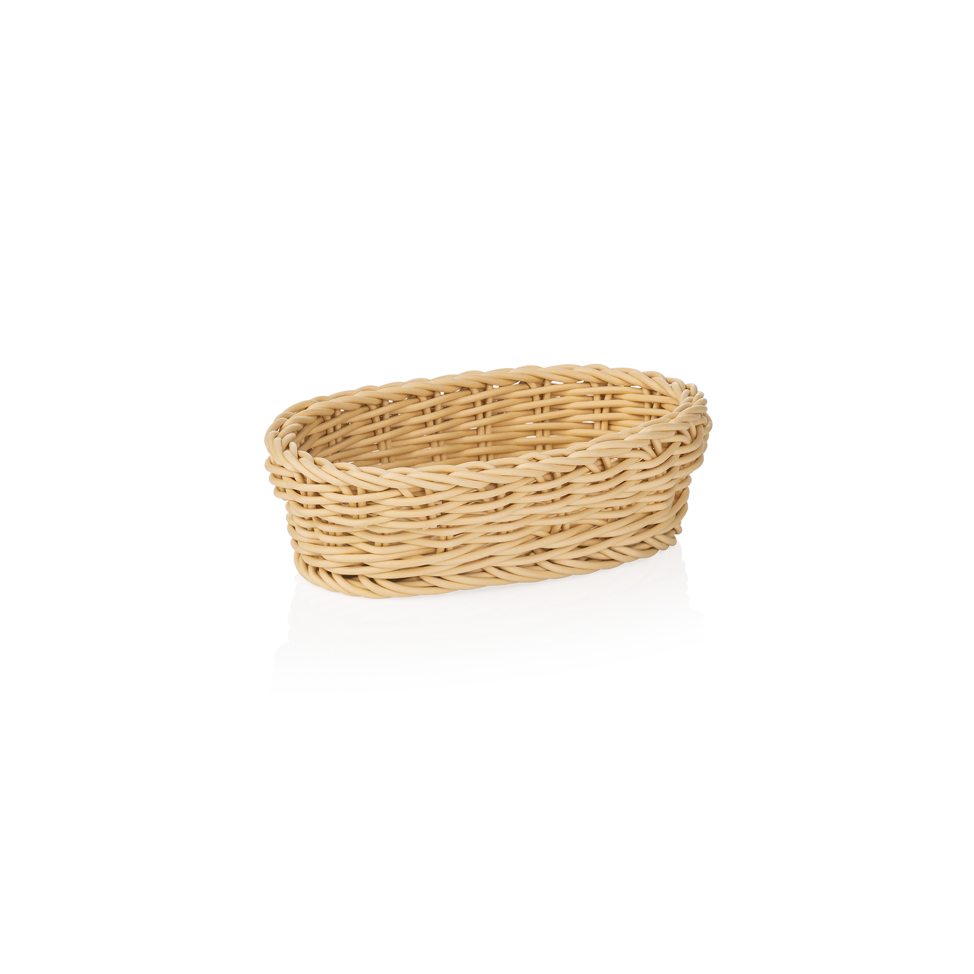 Korb Weaver Pro Tischkörbe, 19 x 12 x 6 cm, oval, hellbeige, Polypropylen, BPA frei 