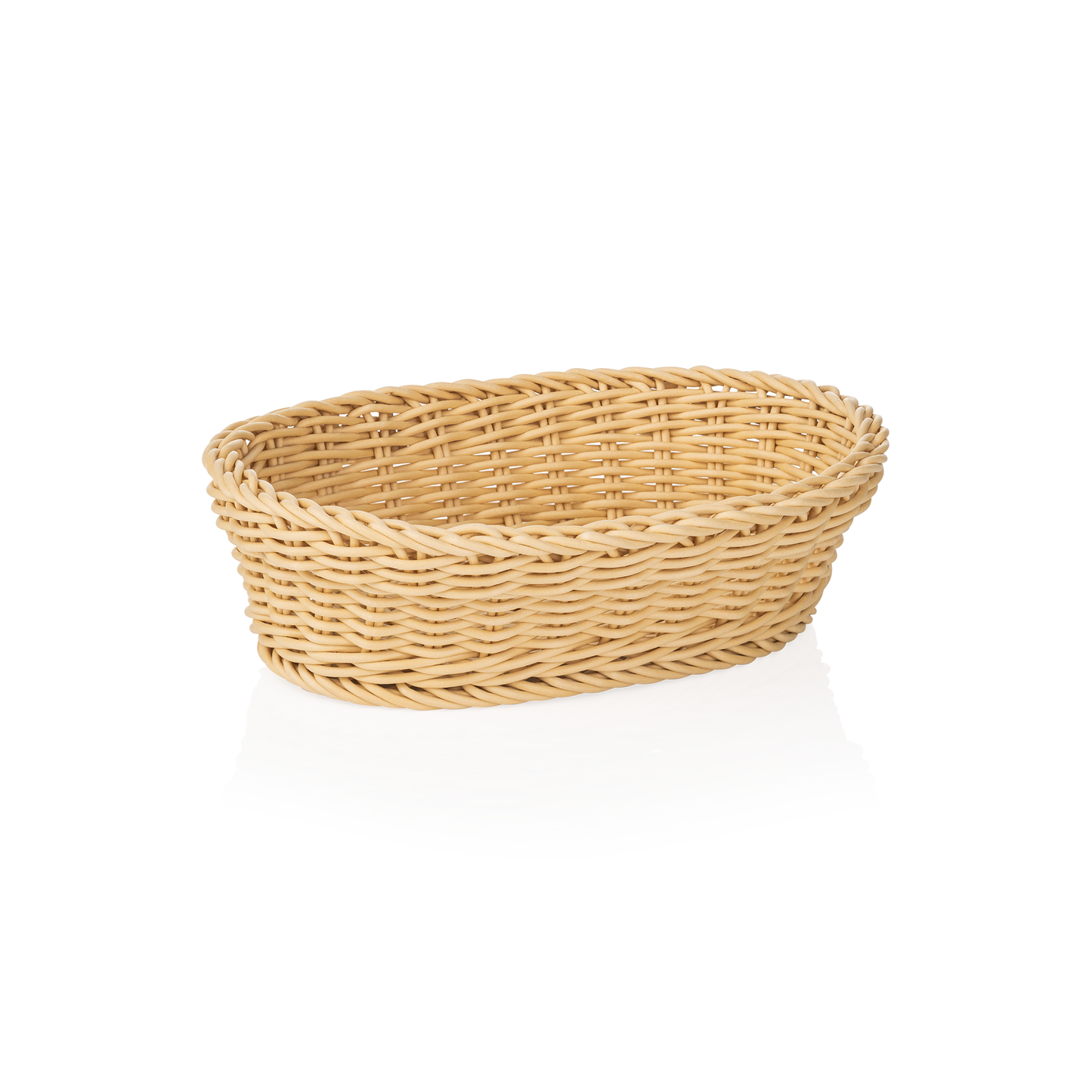 Korb Weaver Pro Tischkörbe, 25 x 19 x 6,5 cm, oval, hellbeige, Polypropylen, BPA frei 