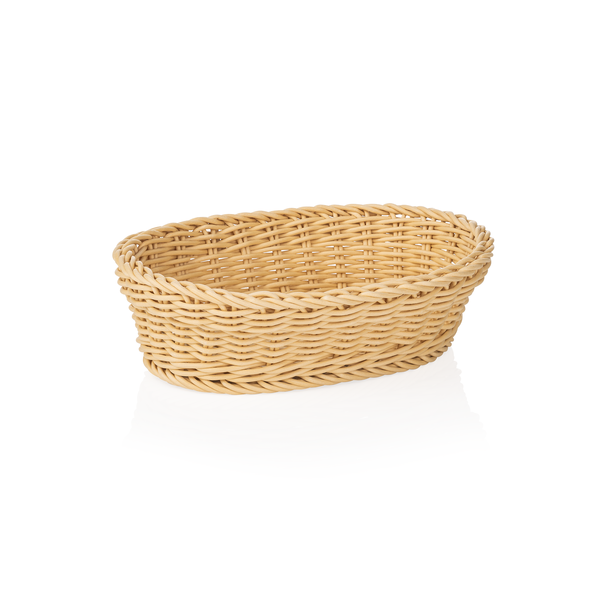 Korb Weaver Pro Tischkörbe, 25 x 19 x 6,5 cm, oval, hellbeige, Polypropylen, BPA frei 