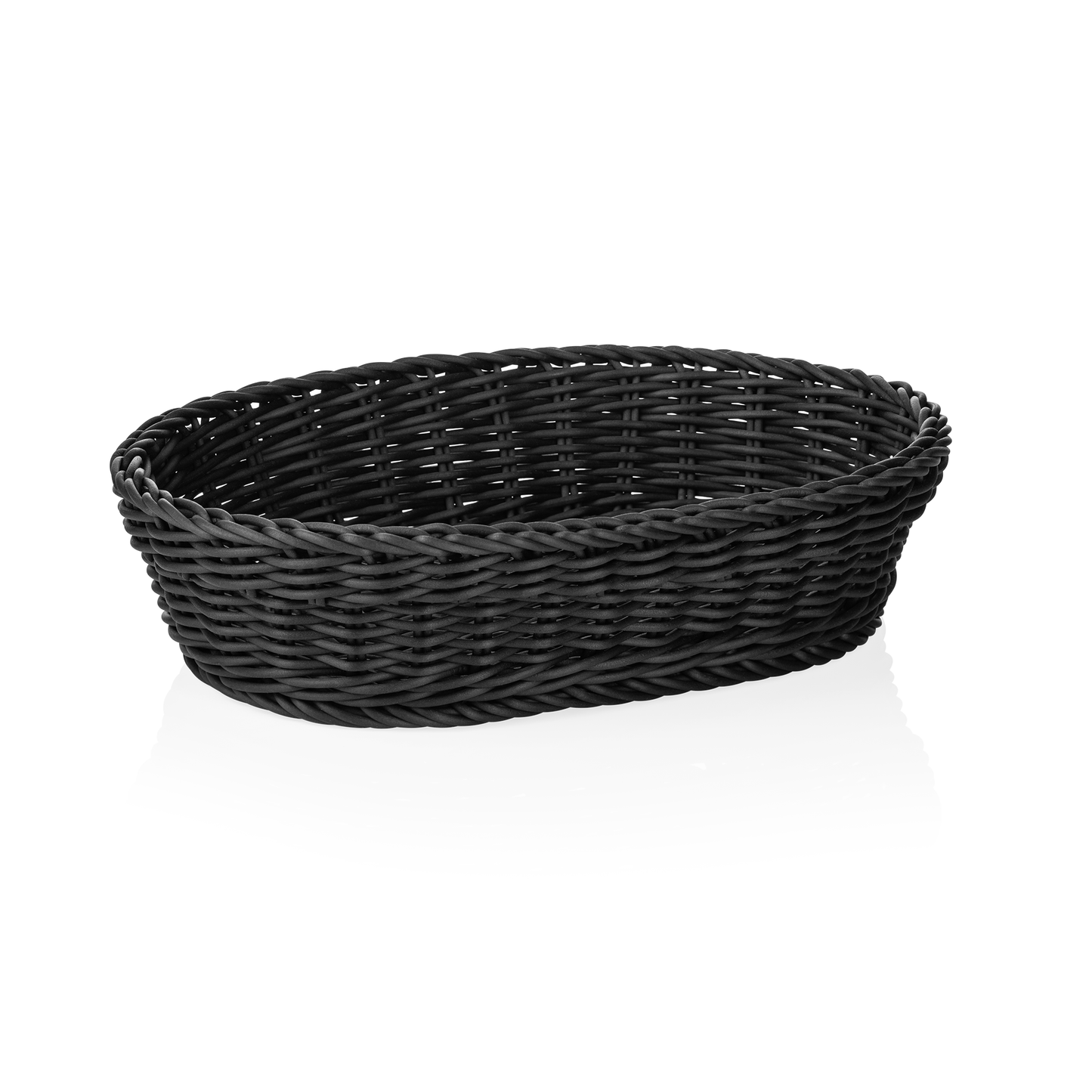 Korb Weaver Pro Tischkörbe, 28 x 16 x 8 cm, oval, schwarz, Polypropylen, BPA frei 