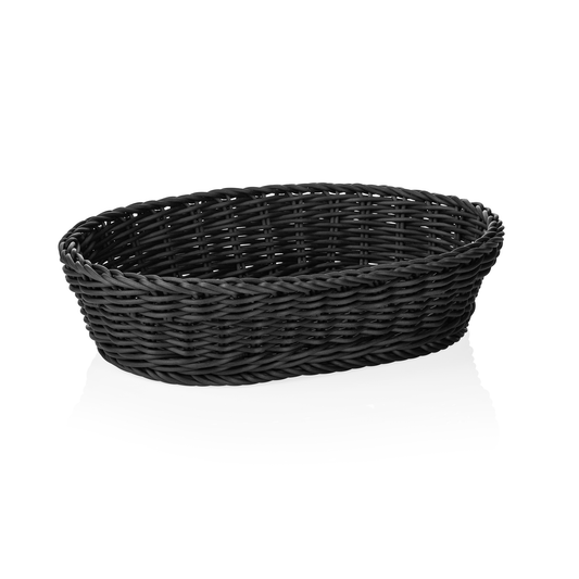 Korb Weaver Pro Tischkörbe, 28 x 16 x 8 cm, oval, schwarz, Polypropylen, BPA frei 