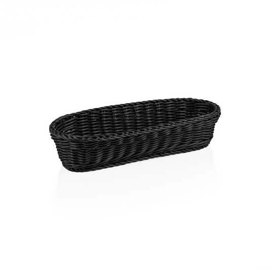 Baguettekorb Weaver Pro Systemkörbe, 40 x 16 x 8 cm, oval, schwarz, Polypropylen, BPA frei 