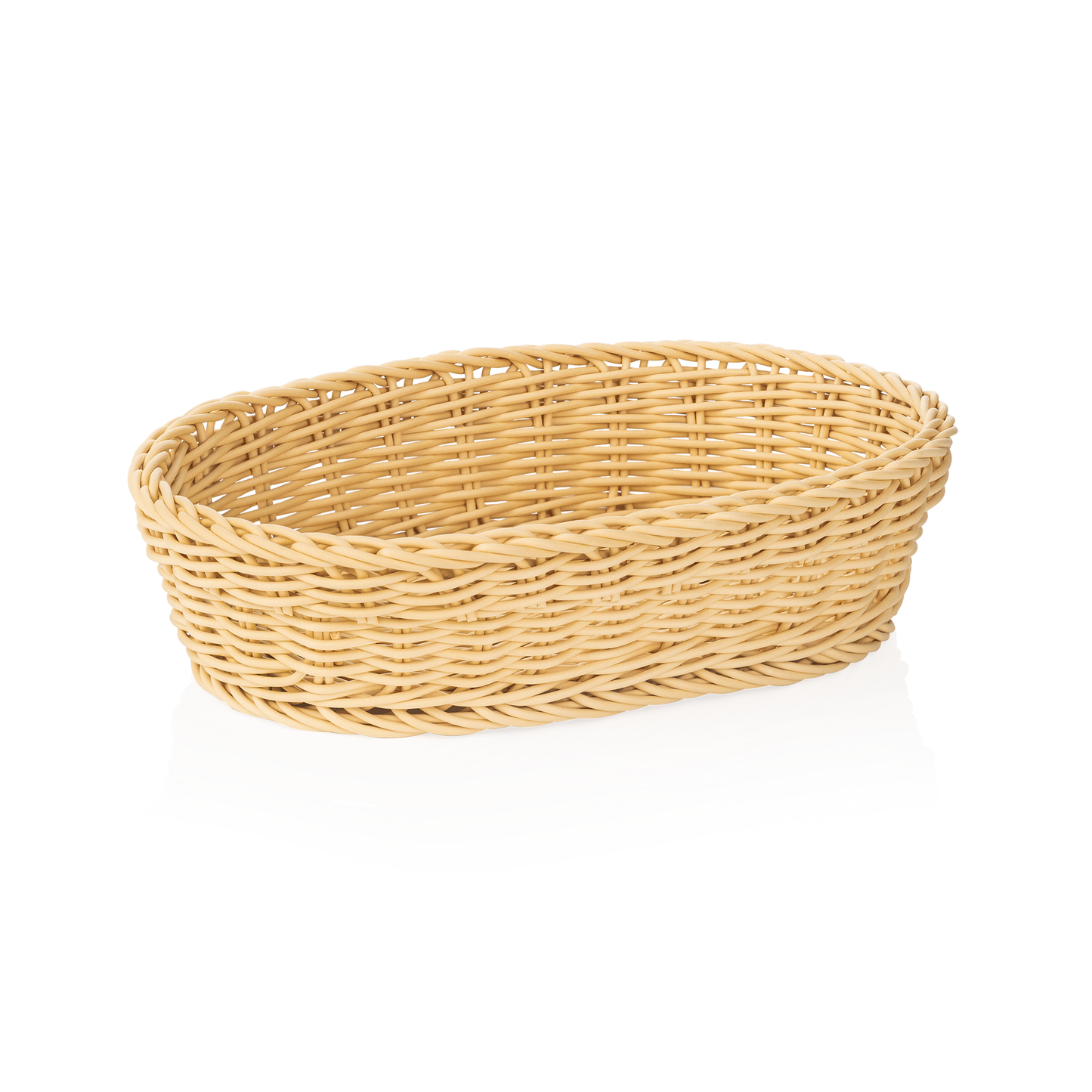 Korb Weaver Pro Tischkörbe, 28 x 16 x 8 cm, oval, hellbeige, Polypropylen, BPA frei 