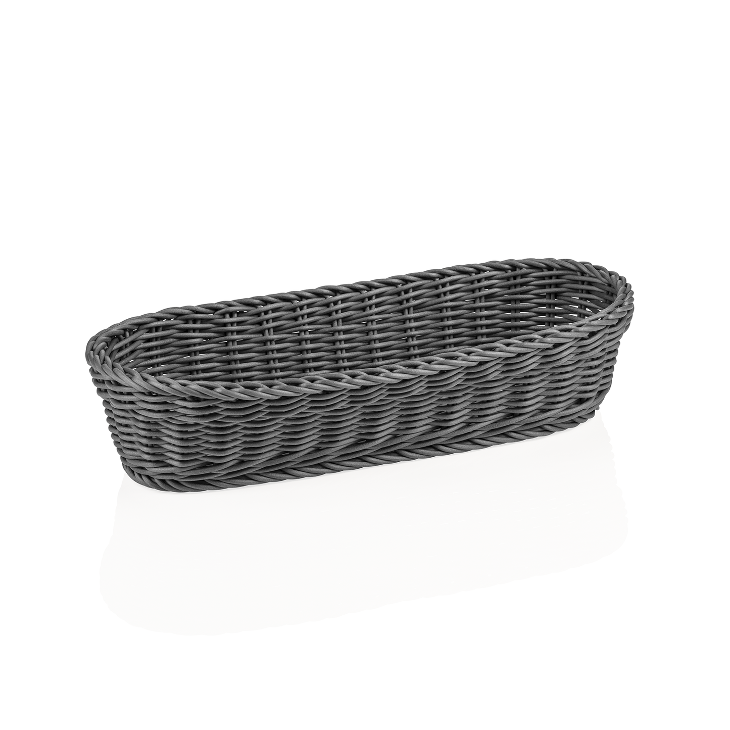 Baguettekorb Weaver Pro Systemkörbe, 40 x 16 x 8 cm, oval, grau, Polypropylen, BPA frei 