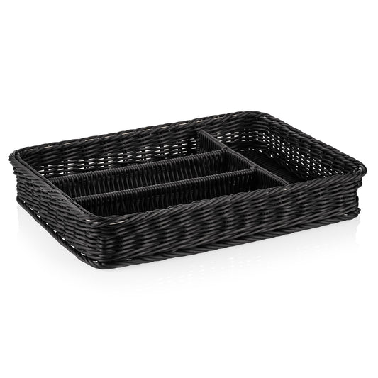 Besteckkorb Weaver Pro Systemkörbe, 40 x 30 x 6,5 cm, schwarz, Polypropylen, BPA frei 