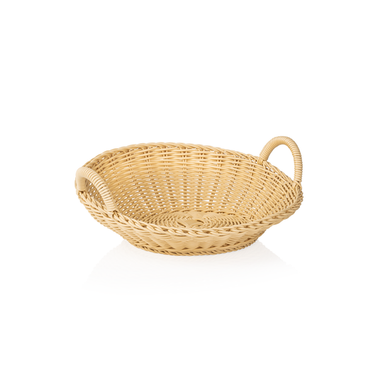 Brötchenschütte mit Griff Weaver Pro Systemkörbe, Ø 36,5 cm, Höhe 12/6,5 cm, hellbeige, Polypropylen, BPA frei
