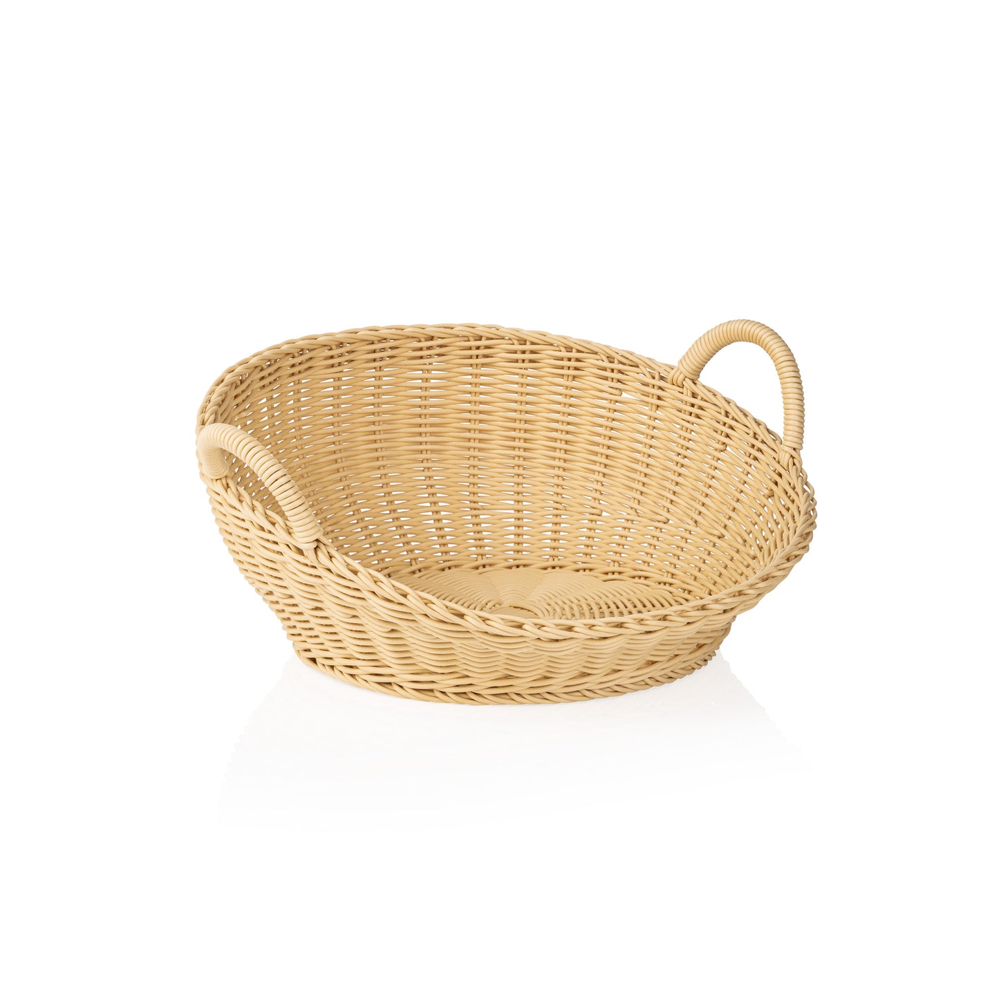 Brötchenschütte mit Griff Weaver Pro Systemkörbe, Ø 42 cm, Höhe 18,5/7,5 cm, hellbeige, Polypropylen, BPA frei